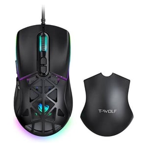 T-Wolf G520 Gaming Mouse 12800 DPI Wired RGB Black