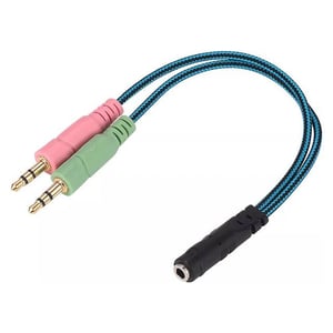 Kotion Each 3.5mm TRRS Audio Splitter Adapter 1 Male to 2 Female