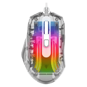 Jedel GM1400 Wired Mouse White RGB Ergonomic