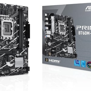 لوحة أم أسوس ASUS PRIME B760M-R D4 بمقبس LGA 1700 ودعم ذاكرة DDR4 بحجم mATX