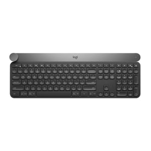 كيبورد Logitech Craft Full-Size لاسلكي بلوتوث 2.4GHz أحمر
