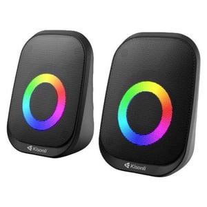 سبيكر Kisonli X7 2.0 6W 3.5mm USB RGB أسود