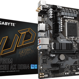 لوحة أم جيجابايت GIGABYTE B760M DS3H AX DDR4 بمقبس LGA 1700 ودعم ذاكرة DDR4 بحجم mATX