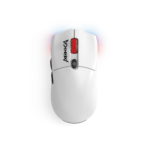 ماوس Monka Guru G995W 26000 DPI لاسلكي ثلاثي الوضع RGB أبيض