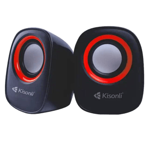 Kisonli V360 Wired Speakers Red