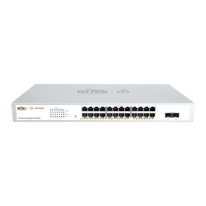 Wi-Tek Cloud Easy Smart 24-Port Gigabit PoE+ Switch with 2 SFP Slots
