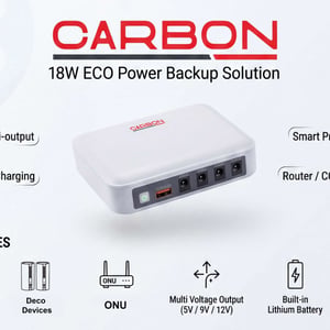 يو بي إس كاربون 18W ECO للتيار المستمر أبيض