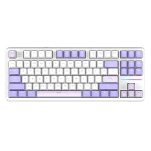 كيبورد Attack Shark X87 80% TKL ميكانيكي قابل للتبديل حرارياً Dual-Mode RGB Twilight Purple