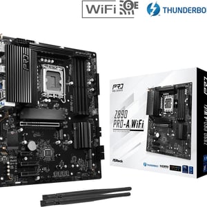 مذربورد أزروك Z890 Pro-A لمعالجات LGA 1851 مقاس ATX مع DDR5 و PCIe 5.0 و Thunderbolt 4