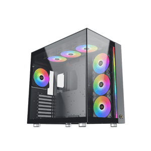 كيس Xigmateck Aqua Ultra Air EATX بتصميم شبكي وزجاج مقوى أسود