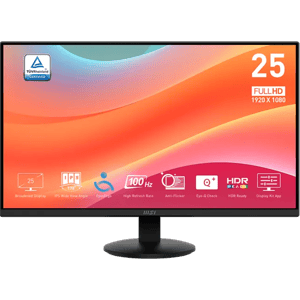 شاشة MSI PRO MP252L 25″ 1920x1080 100Hz IPS أسود