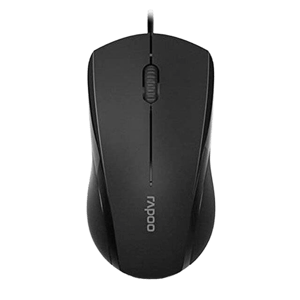 Rapoo N1200 Silent Wired Mouse Black 1000 DPI