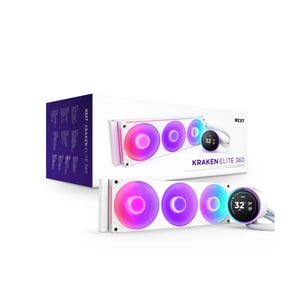 مبرد NZXT Kraken Elite 360mm AIO سائل أبيض RGB