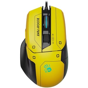 ماوس Bloody W70 Max 10000 DPI RGB سلكي أصفر