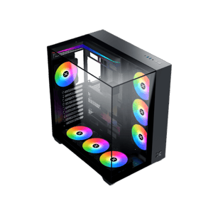 XIGMATEK Aqua V Arctic Mid-Tower ATX Case Black Tempered Glass