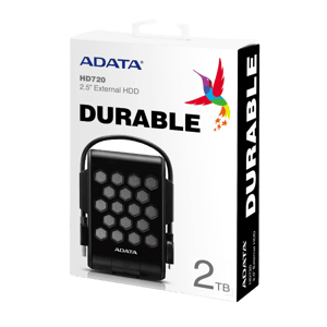 ADATA HD720 2TB USB 3.2 Rugged External HDD Black