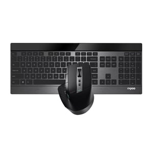 كيت كيبورد وماوس Rapoo 9900M Full-Size Dual-Mode Black
