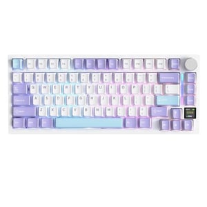 كيبورد Attack Shark X820 Ultra 75% ميكانيكي هوت-سوابابل تري-مود لاسلكي RGB أبيض