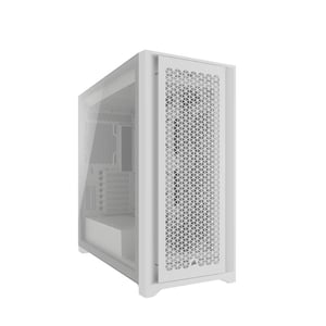 كيس Corsair 5000D Airflow Core Mid-Tower أبيض زجاج مقسى