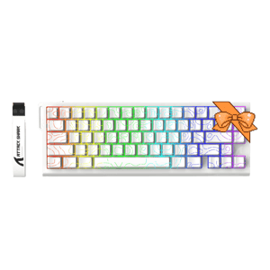 Attack Shark X68 HE 65% Hot-Swappable Magnetic Switch Keyboard USB-C RGB White