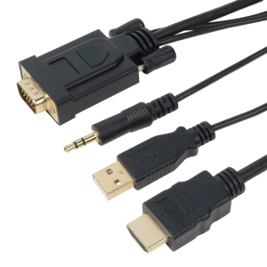 كيبل VCOM محول HDMI إلى VGA مع صوت 1.8M