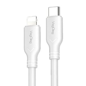كيبل VegGieg USB-C إلى USB-C 60W 1.2m أبيض