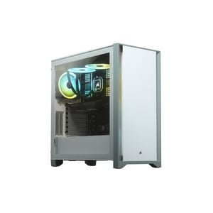 كيس Corsair iCUE 4000D RGB Mid-Tower ATX أبيض