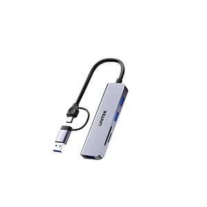 UNITEK uHUB P5+ 5-Port USB 3.0 USB Hub Gray