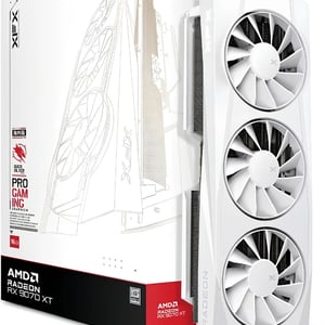 XFX Quicksilver AMD Radeon RX 9070 XT White Magnetic Air Edition 16GB Graphics Card