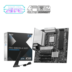 لوحة أم ام اس اي برو MSI PRO B860M-A WIFI بمقبس LGA 1851 ودعم ذاكرة DDR5 بحجم mATX