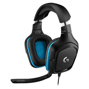سماعات Logitech G431 7.1 Surround سلكية مع ميكروفون أسود