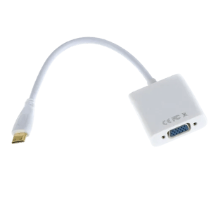 محول VCOM Mini HDMI M إلى VGA F أبيض 0.15M