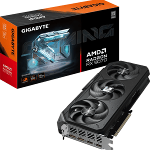كارت شاشة Gigabyte Radeon RX 9070 Gaming OC 16GB GDDR6 أسود
