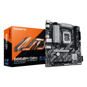 لوحة أم جيجابايت GIGABYTE B860M D2H بمقبس LGA 1851 ودعم ذاكرة DDR5 بحجم mATX