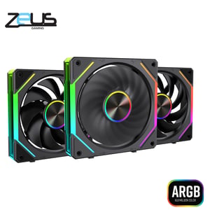 مبرد Zeus ZF-120 120mm Air ARGB أسود