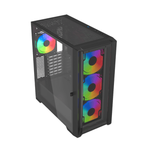 Raptor Falcon Strike Mid-Tower ATX Case Black Tempered Glass