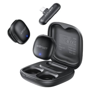 AceFast R1 Dual Wireless Lavalier Microphone Omnidirectional Black