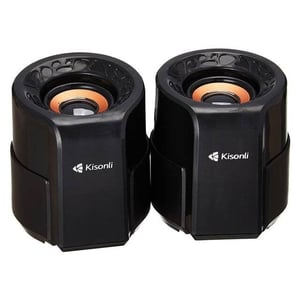 سبيكر Kisonli A-909 2.0 3W USB أسود