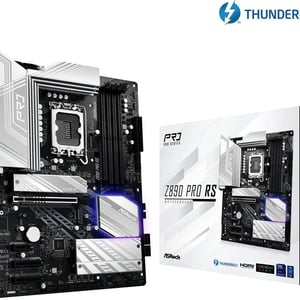 مذربورد أزروك Z890 Pro RS WiFi لمعالجات LGA 1851 مقاس ATX مع DDR5 و PCIe 5.0 و Thunderbolt 4