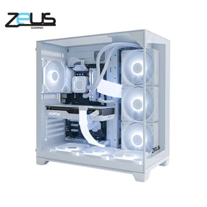 كيس Zeus Z9 Pro Mid-Tower ATX أبيض مع مراوح ARGB