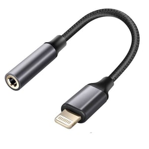 RockRose RROGN05L Lightning-to-3.5mm Audio Adapter Gray