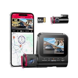 Lingdu V630 3-Channel Dashcam 4K+1080P+1080P Black