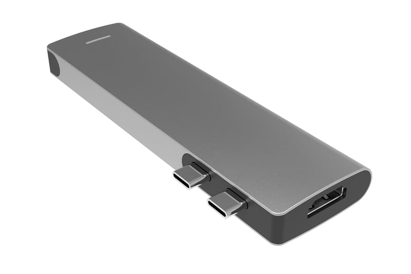 هب RayCue UC2202 من Type-C إلى 7 منافذ مع HDMI بدقة 4K وقارئ بطاقات وشحن 100 واط - 4