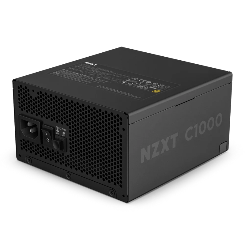NZXT C1000 80+ Gold ATX 3.1 Black Power Supply - 3