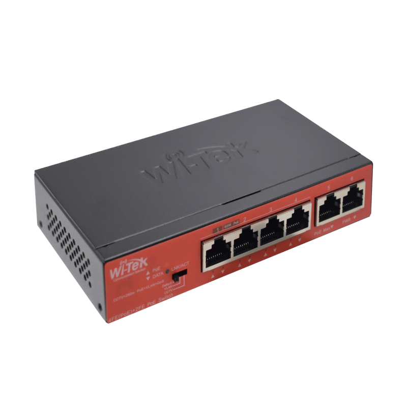 Wi-Tek WI-PS205(V4) 4-Port PoE Switch with 60W Hi-PoE and Extend Mode - 5