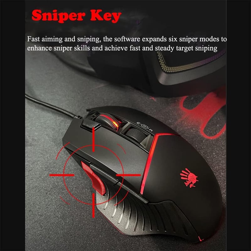 ماوس Bloody W95 Max 12000 DPI سلكي RGB أسود - 31