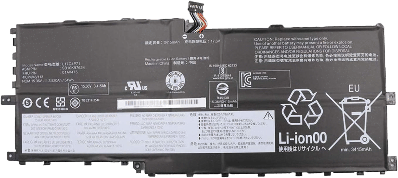 Zoom Replacement Battery for Lenovo ThinkPad X1 Yoga 3rd Gen - 6
