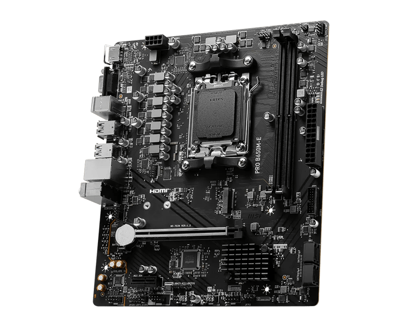 MSI PRO B650M-E AM5 Micro-ATX DDR5 Motherboard - 4