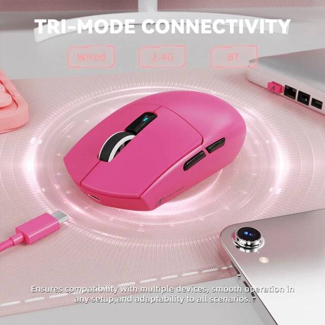 ماوس Attack Shark G3 Pro 25000 DPI Dual-Mode أحمر - 3