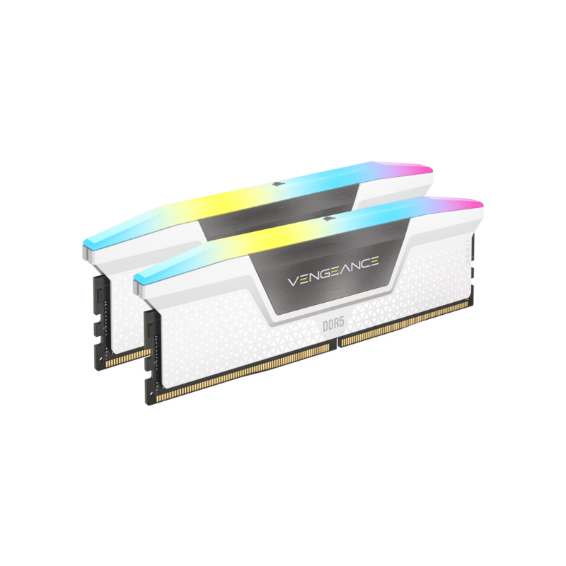 رام Corsair Vengeance RGB DDR5 64GB (2x32GB) 6400MHz أبيض - 1